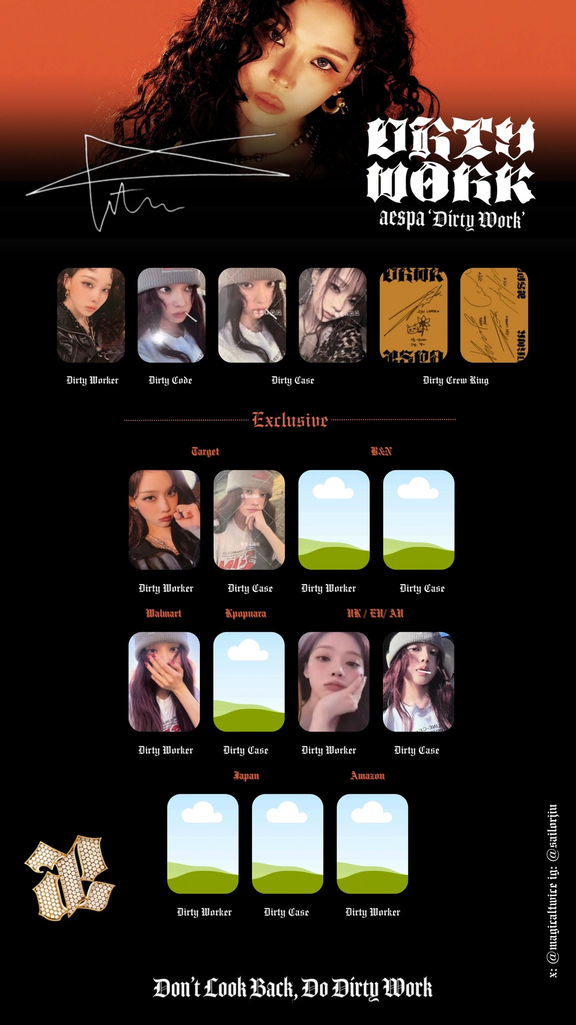 aespa Dirty Work DIRTY CASE ターゲット ウィンター② aespa - Dirty Work (Dirty Case Ver.) (Target Exclusive, CD