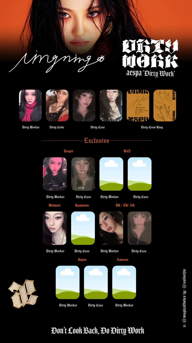 Aespa Dirty Work Full Photocard Template Karina Giselle Winter