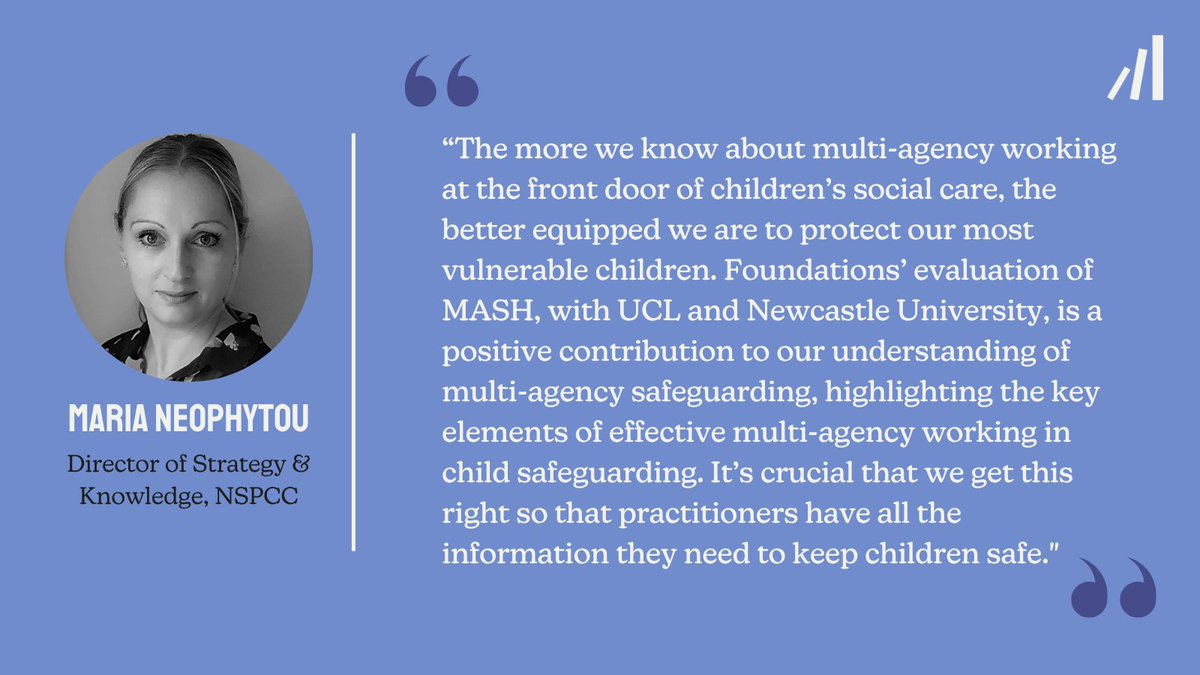 Understanding the key elements of effective multi-agency working in child #safeguarding is crucial to keeping vulnerable children safe 🗣 👇 <a href="/marianeo77/">MariaNeo</a>   <a href="/NSPCC/">NSPCC</a>  

Read the full report on Multi-Agency Safeguarding Hubs (MASH): foundations.org.uk/our-work/publi…