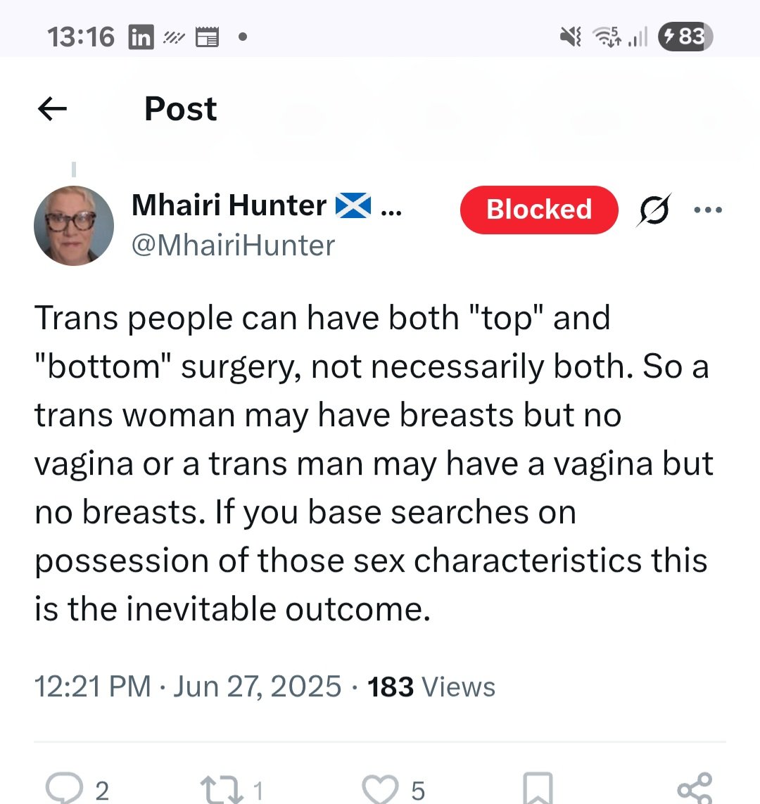 A man with moobs is still a man. 

A woman who has had a double mastectomy is still a woman.

It's not complicated.