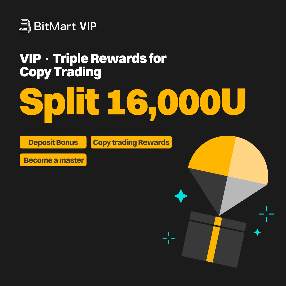 🚀 ¡Evento de Copy Trading VIP ya en vivo!

Triples Recompensas Explosivas · Divide un premio de $16,000 USDT

1⃣Recompensas por Depósito → Reclama hasta 50 USDT en airdrops

2⃣Incentivos por Copy Trading → Gana hasta 300 USDT

3⃣Conviértete en Proveedor de Señales →