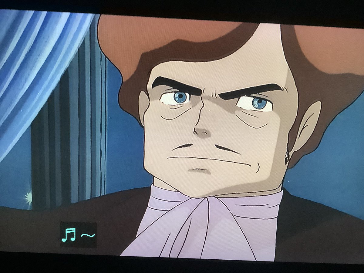 #カリオストロの城
#金曜ロードショー
ここで伯爵がクラリスを叩き起こして力づくで指輪をどうしたか聞こうと手がワナワナしている残忍さと、それを寸で止めて指輪を誰が持ってるか考えてるというキレ者具合を、一瞬のこの展開で両方描いてるのがすごい