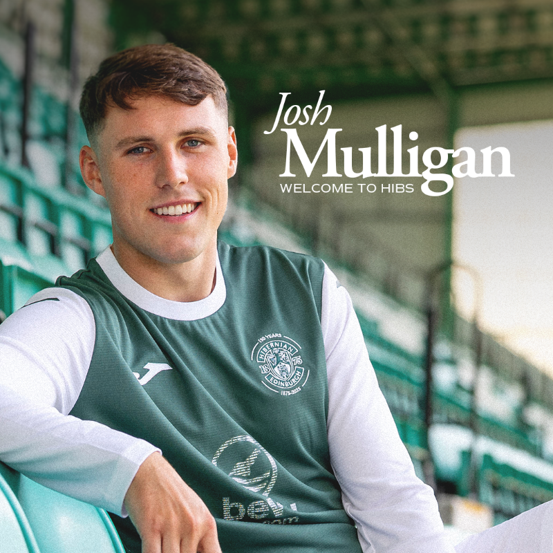 HibernianFC's tweet photo. We are delighted to announce the signing of Josh Mulligan on a four-year-deal! 🥬

Welcome to Hibs, Josh! 💚