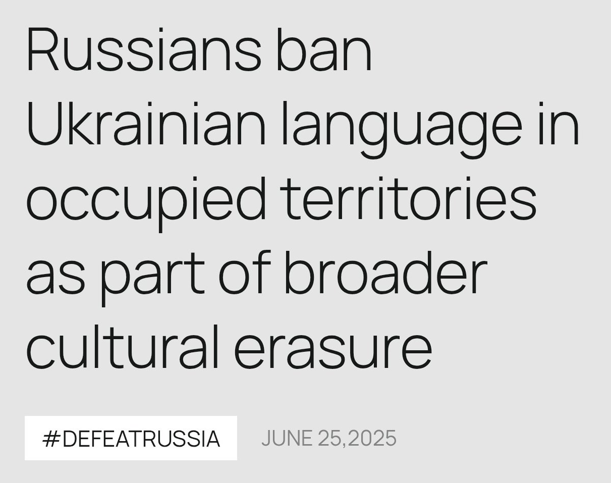 Remember how Putin cried that Ukraine was oppressing Russian speakers?
Funny how every Russian accusation is just a spoiler for their next crime.