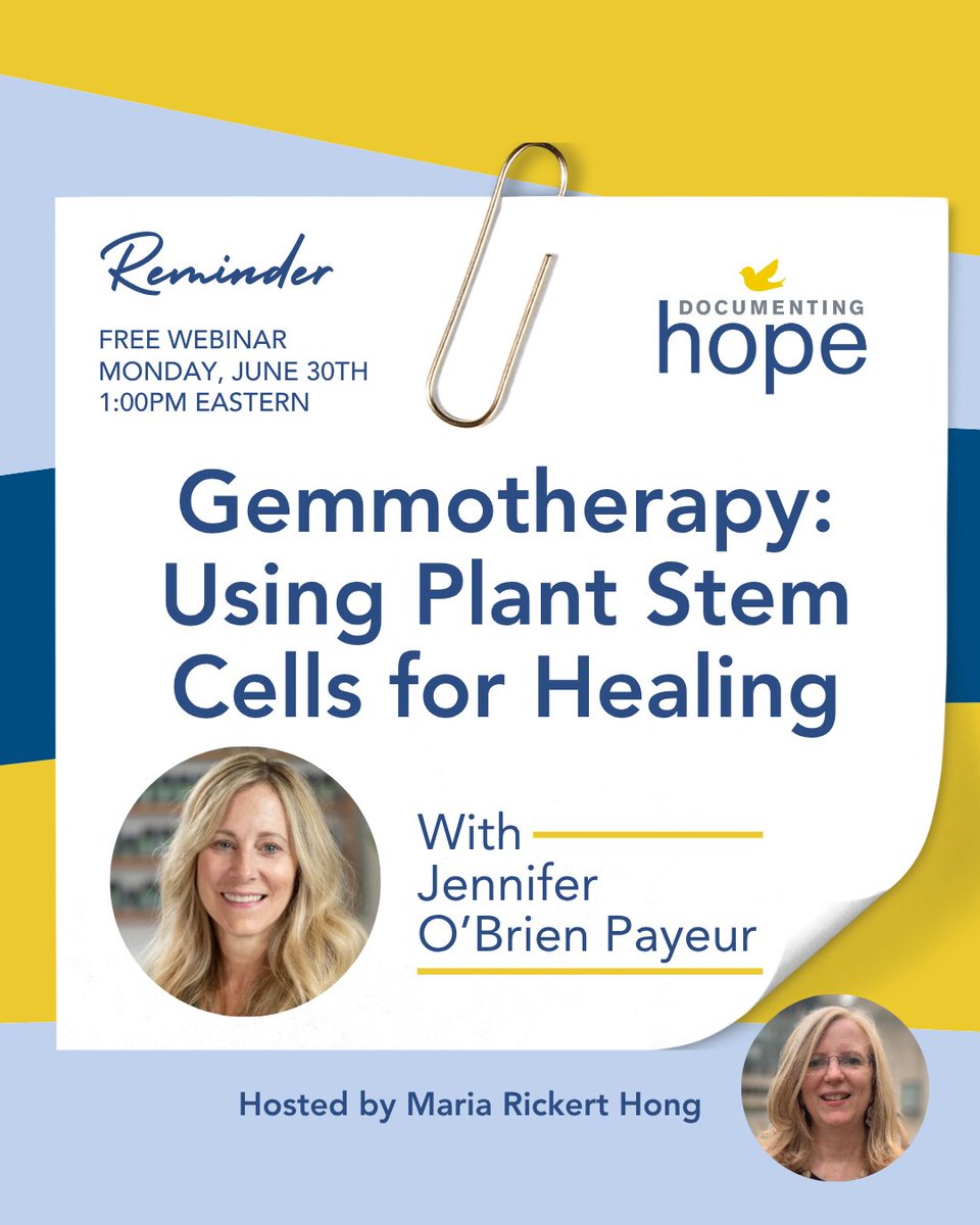DocumentingHope's tweet image. Stem cells — but make them botanical. 🌱
Gemmotherapy uses the living stem cells of plants (buds, shoots, and roots) to:
Detox at a cellular level
Activate healing pathways
Support organ systems gently and effectively
Author and gemmotherapy expert Jennifer O’Brien Payeur will…