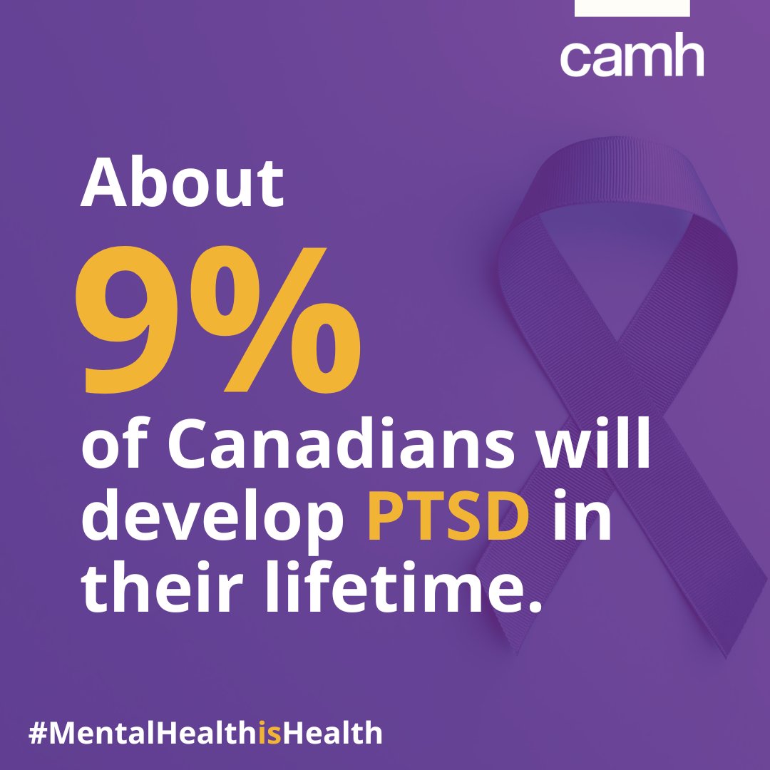 CAMHnews's tweet image. Today is National Posttraumatic Stress Disorder (#PTSD) Awareness Day.
PTSD is a mental health condition that can develop after experiencing or witnessing traumatic events.
If you're living with PTSD, know that you're not alone.
MORE:
camh.ca/en/health-info…
#PTSDAwarenessDay