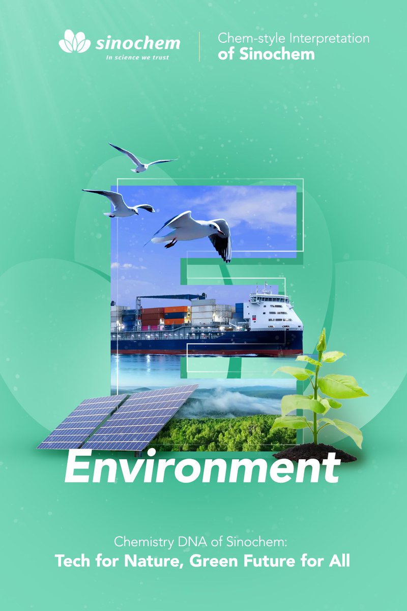 SinochemNews's tweet photo. #LighttheFuture #ChemstyleInterpretationofSinochem
The "Chem-style Interpretation of Sinochem" focuses on "E-Environment" to explore how Sinochem Holdings drives the green future through technology.🌱💡
♻️ Sinochem Quanzhou Petrochemical’s upgraded distillation system saves 2,000 tonnes of standard coal annually—boosting energy efficiency.
♻️ Syngenta Group China secures 190 million kWh of flat-price green electricity to expand clean energy usage.
♻️ Elkem’s bio-methanol-powered ship “NCL VESTLAND” decarbonizes logistics across Norway’s coastal supply chain.🚢