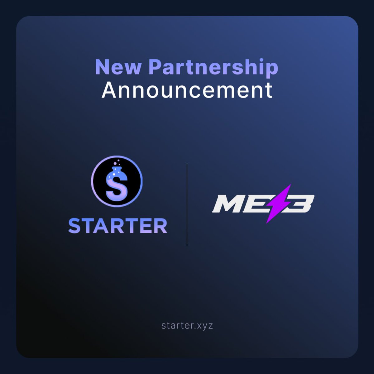 Starter Labs (@starterlabshq) on Twitter photo We’re delighted to announce that Starter on <a href="/base/">Base</a> is partnering with <a href="/Me3Labs/">Me3 | AI-powered Engagement Platform For Web3</a>, an AI-powered engagement platform transforming how users interact and grow with Web3 projects.
Their adaptive, behavior driven system is redefining what loyalty and retention look like onchain, and We’re delighted to announce that Starter on <a href="/base/">Base</a> is partnering with <a href="/Me3Labs/">Me3 | AI-powered Engagement Platform For Web3</a>, an AI-powered engagement platform transforming how users interact and grow with Web3 projects.
Their adaptive, behavior driven system is redefining what loyalty and retention look like onchain, and
