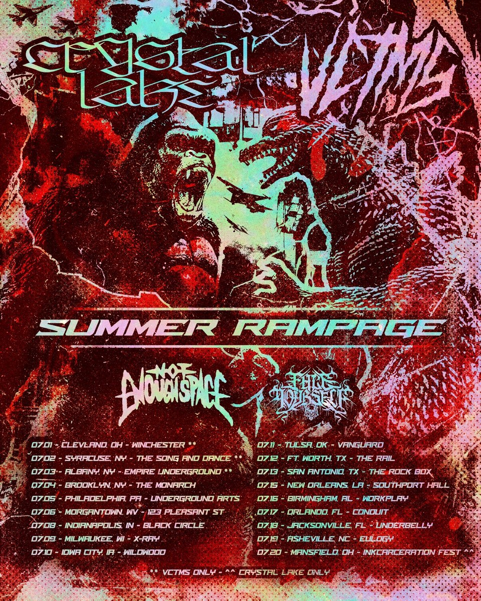 📍US SUMMER TOUR STARTS NEXT WEEK🇺🇸

THE ROAD TO INKCARCERATION BEGINS.

We’re back. 
And it all kicks off next week.

with <a href="/VCTMSIL/">VCTMS</a>, <a href="/NES_band_/">Not Enough Space</a>, and Face Yourself

🎫 tickets.fanlink.tv/summer-of-ramp…
