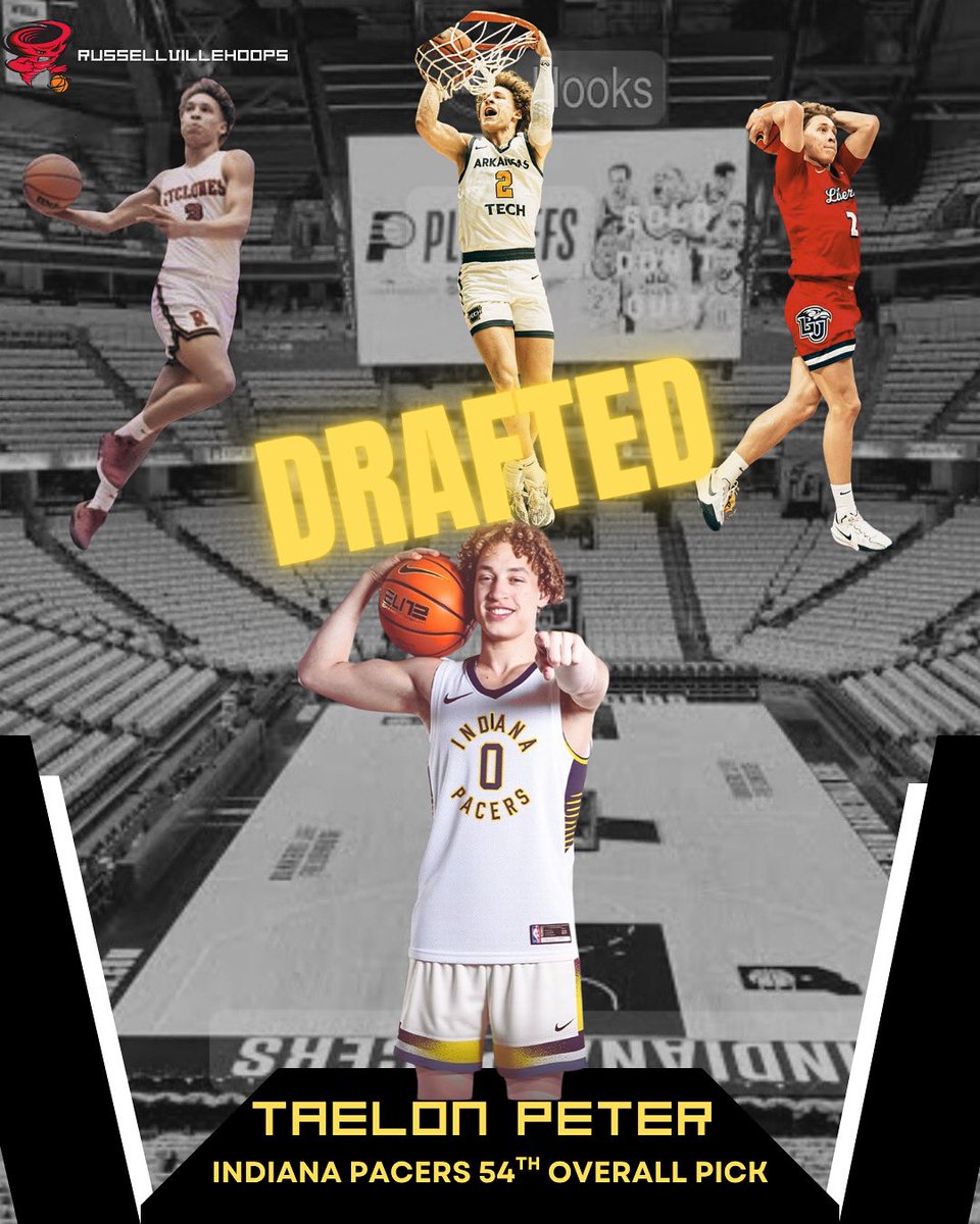 From Cyclone Arena📍 to the NBA‼️
Congratulations to our very own Taelon Peter, selected 54th overall by the Indiana Pacers. Your journey, work ethic, and character continue to make Russellville proud.
We’ll be cheering you on every step of the way. #Pro #NBA #Drafted #pacers