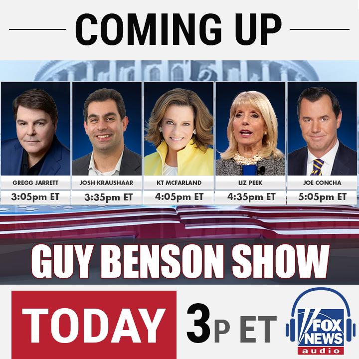 The Guy Benson Show (@guybensonshow) on Twitter photo We've got a PACKED Friday edition of the #guybensonshow with guest host <a href="/HarryHurley/">Harry Hurley</a> discussing SCOTUS, Operation Midnight Hammer, + MORE!
Joining us today is <a href="/GreggJarrett/">Gregg Jarrett</a>, <a href="/JoshKraushaar/">Josh Kraushaar</a>, <a href="/realKTMcFarland/">KT McFarland</a>, <a href="/lizpeek/">Liz Peek</a>, + <a href="/JoeConchaTV/">Joe Concha</a>. Listen at GuyBensonShow.com! We've got a PACKED Friday edition of the #guybensonshow with guest host <a href="/HarryHurley/">Harry Hurley</a> discussing SCOTUS, Operation Midnight Hammer, + MORE!
Joining us today is <a href="/GreggJarrett/">Gregg Jarrett</a>, <a href="/JoshKraushaar/">Josh Kraushaar</a>, <a href="/realKTMcFarland/">KT McFarland</a>, <a href="/lizpeek/">Liz Peek</a>, + <a href="/JoeConchaTV/">Joe Concha</a>. Listen at GuyBensonShow.com!