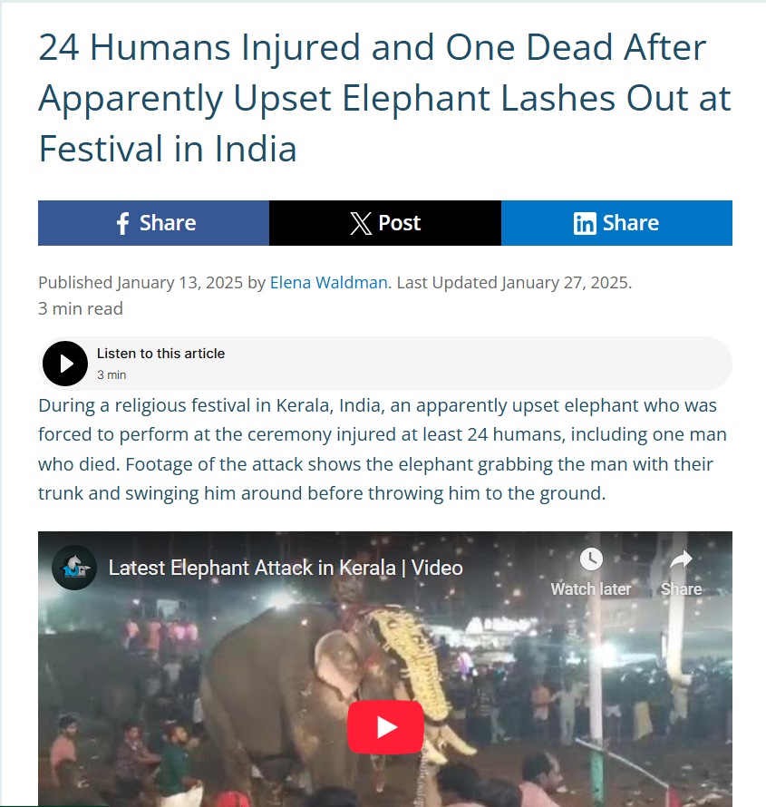 Dilthi Gujarati (@dilthi_gujarati) on Twitter photo To,
Honourable Prime Minister of Bharat
<a href="/narendramodi/">Narendra Modi</a>
🚨Subject: Immediate Ban on Use of Elephants and Animals in Religious Festivals & Processions
Respected Modiji,
🚨Today, 27 June 2025, during Ahmedabad’s Rath Yatra, a male elephant panicked and created chaos in the To,
Honourable Prime Minister of Bharat
<a href="/narendramodi/">Narendra Modi</a>
🚨Subject: Immediate Ban on Use of Elephants and Animals in Religious Festivals & Processions
Respected Modiji,
🚨Today, 27 June 2025, during Ahmedabad’s Rath Yatra, a male elephant panicked and created chaos in the