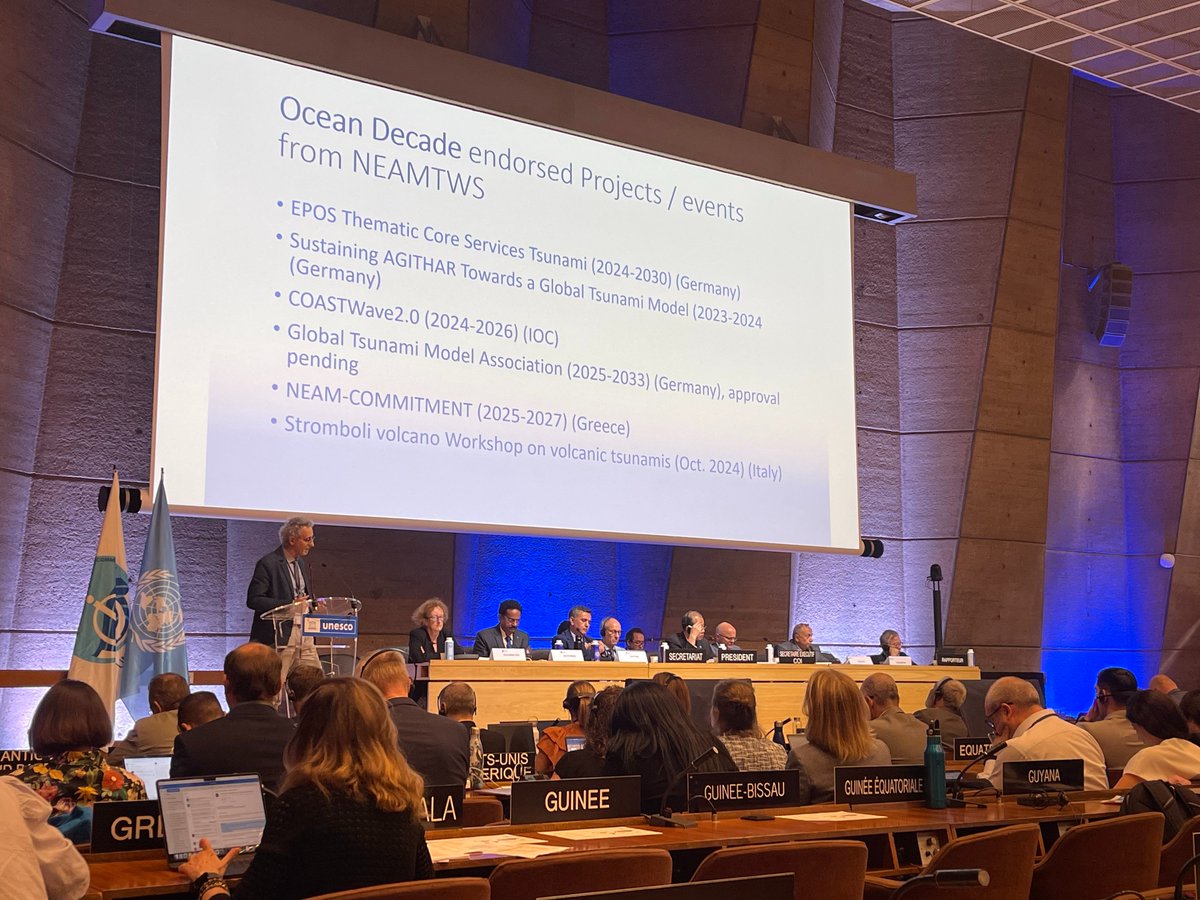 🌊 CoastWAVE was featured at the 33rd IOC Assembly (18–25 June 2025)!

Presented by Mr. Alessandro Amato, Chair of ICG/NEAMTWS, the report showcased our work on tsunami preparedness &amp; community resilience in the NEAM region.
🔗 lnkd.in/gWMQ_KTd

#CoastWAVE #TsunamiReady