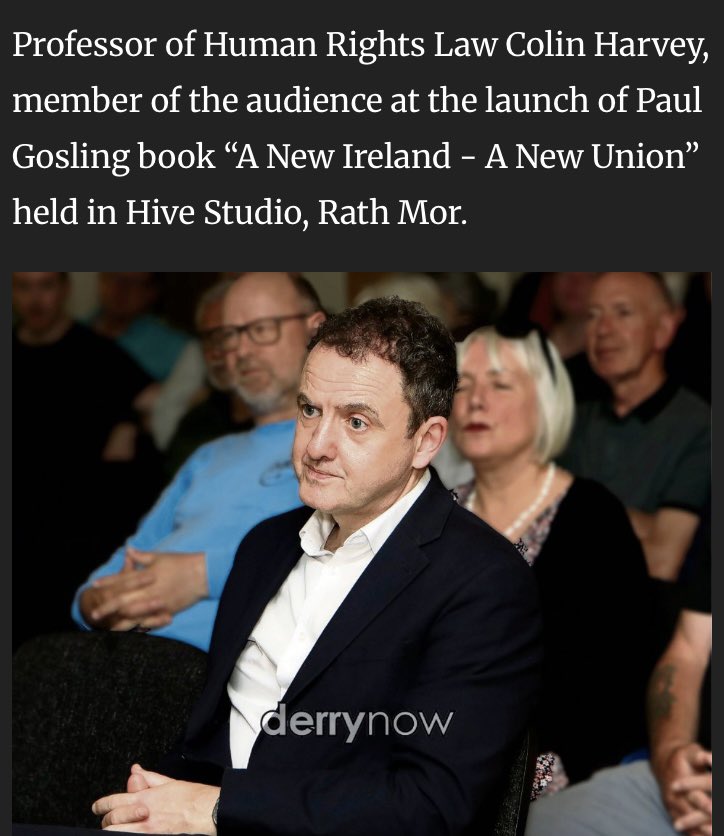 Colin Harvey (@cjhumanrights) on Twitter photo ‘A New Ireland - A New Union' book launch by Paul Gosling held in Derry's Hive Studio 
derrynow.com/story-telling/… ‘A New Ireland - A New Union' book launch by Paul Gosling held in Derry's Hive Studio 
derrynow.com/story-telling/…