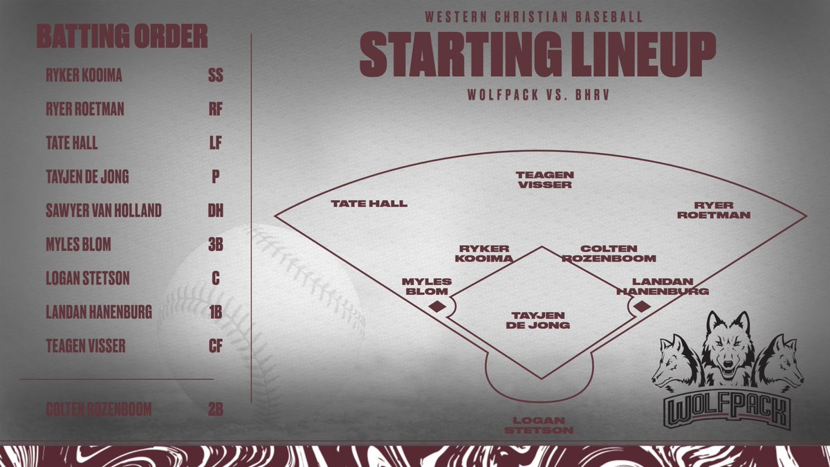 Western Christian Baseball (@wolfpackbsbl) on Twitter photo βΎοΈGame Day @ BHRV βΎοΈ
Come support the Wolfpack as they take on BHRV in Rock Valley!
JVR - 3:45
JV - 5:30
Varsity - 7:30 βΎοΈGame Day @ BHRV βΎοΈ
Come support the Wolfpack as they take on BHRV in Rock Valley!
JVR - 3:45
JV - 5:30
Varsity - 7:30