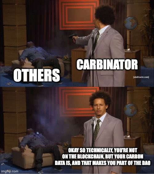 Carbify (@carbify_io) on Twitter photo Web3 Devs Explaining to Trees They're on the Blockchain Now Web3 Devs Explaining to Trees They're on the Blockchain Now