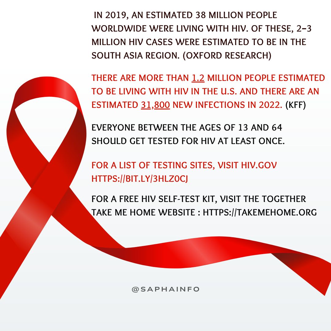 SAPHAinfo's tweet image. 🩺 June 27 is National HIV Testing Day!
Taking care of your health is self-love. Knowing your status is the first step in staying healthy and stopping the spread of HIV. Testing is fast, confidential, and often free. Take charge of your health—get tested today! 💪🏾❤️ #HIVTesting