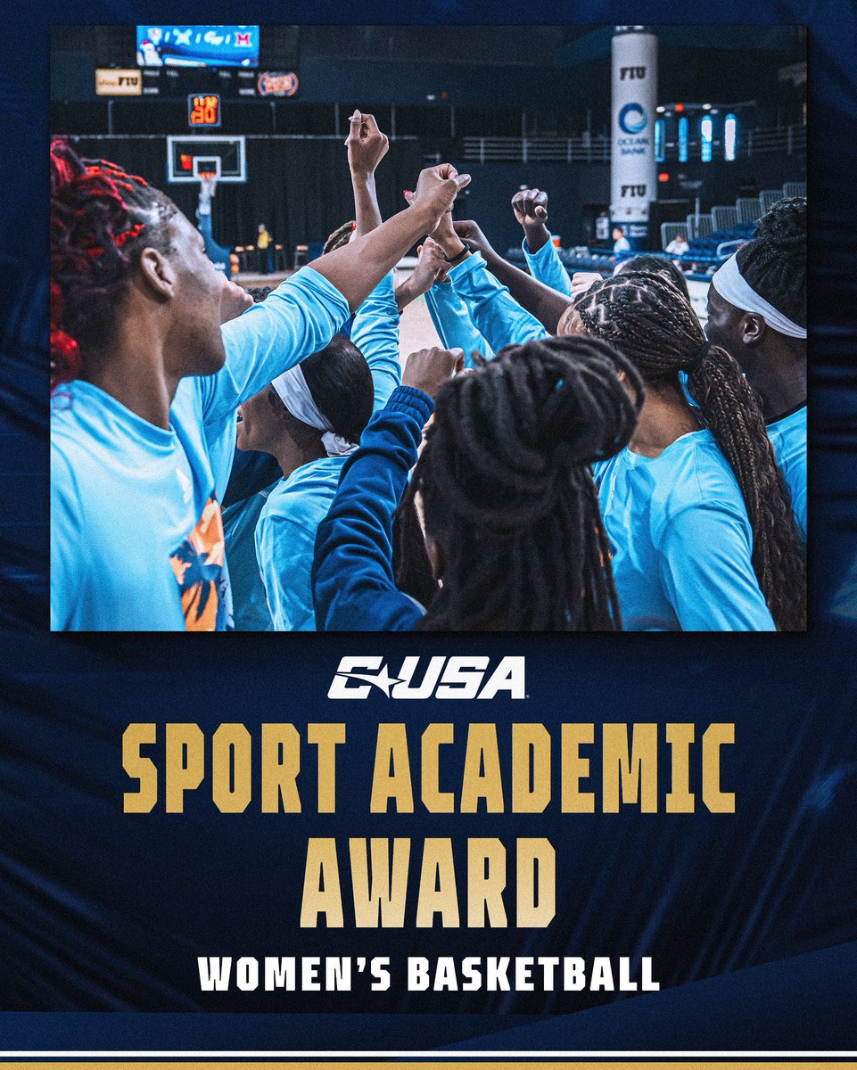 Highest GPA among ALL CUSA Women’s Basketball programs this school year 👏📚
