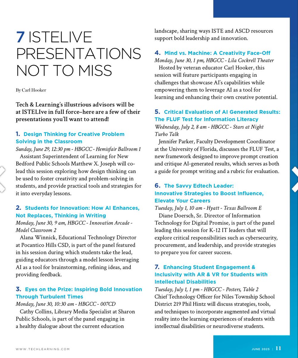 📣 So excited to be featured in the latest issue of @tltechlive as a must-see at the upcoming conference! In this session, we flip the script - guiding educators through the writing process with the support of AI. You don't want to miss this!