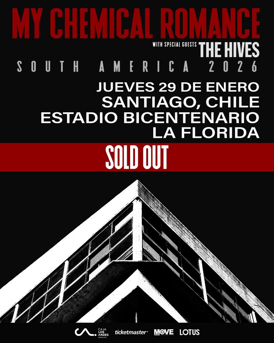 musictrendscol's tweet photo. My Chemical Romance es Sold Out en Chile 🇨🇱 https://t.co/AMCkmJijSa