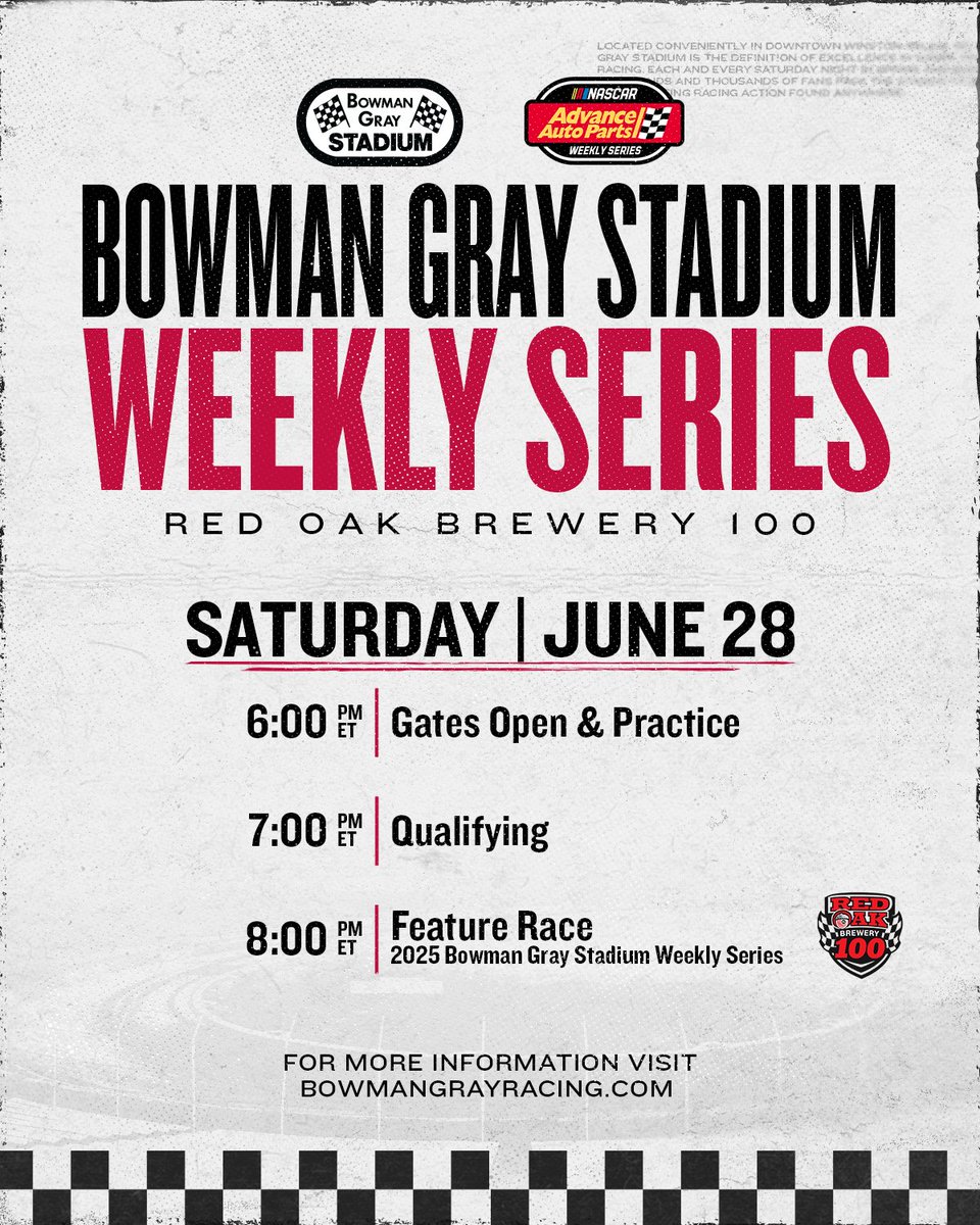 Tomorrow night we'll be seeing red. 😤

The Red Oak Brewery 100. 😏