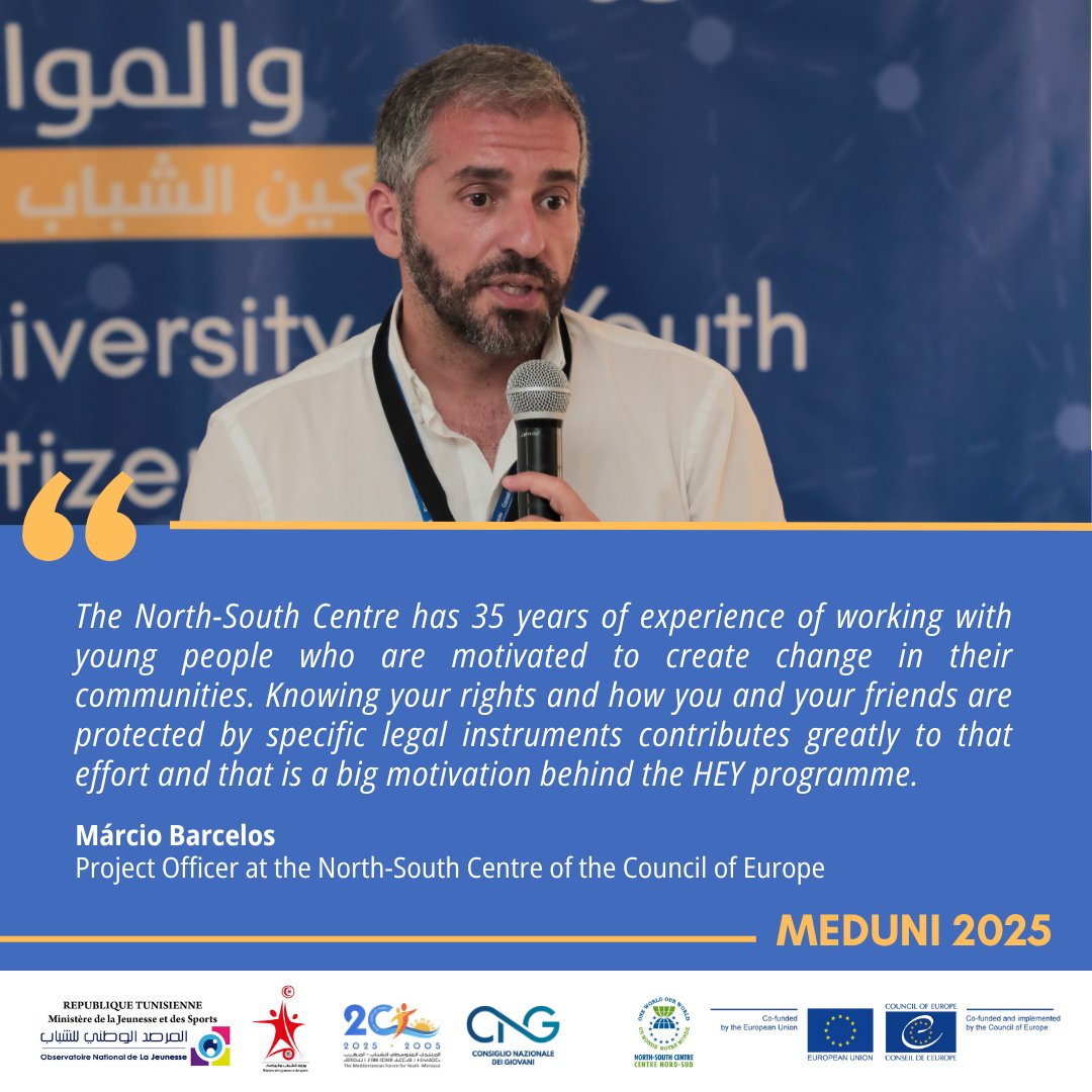 💬 In today’s plenary session, #MedUni participants had the opportunity to deepen their understanding of the Council of Europe's legal instruments and tools for strengthening digital safety, exploring Council of Europe Conventions and youth-related initiatives such #HEYNSC