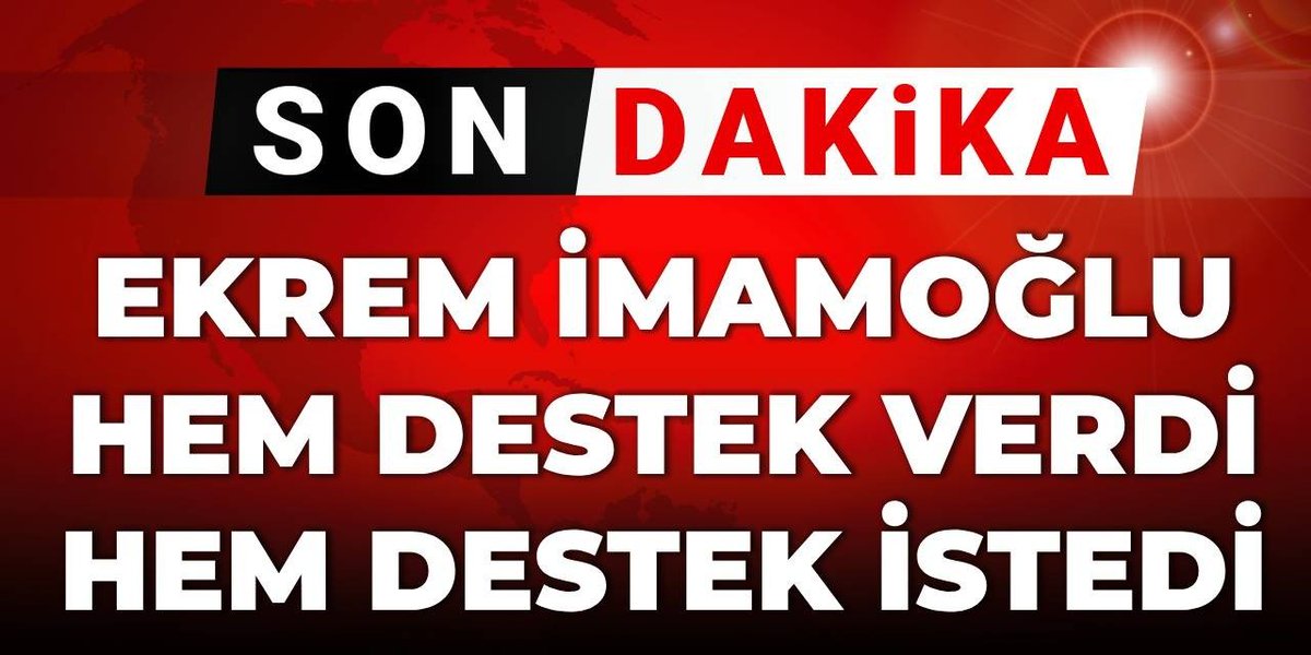 #SONDAKİKA | Ekrem İmamoğlu hem destek verdi hem destek istedi

halktv.com.tr/gundem/imamogl…