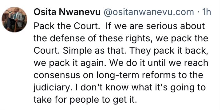 march4progress's tweet image. Pack the Supreme Court and override the corrupt conservative majority bought by billionaires. It’s that simple. #ScotusIsCorrupt