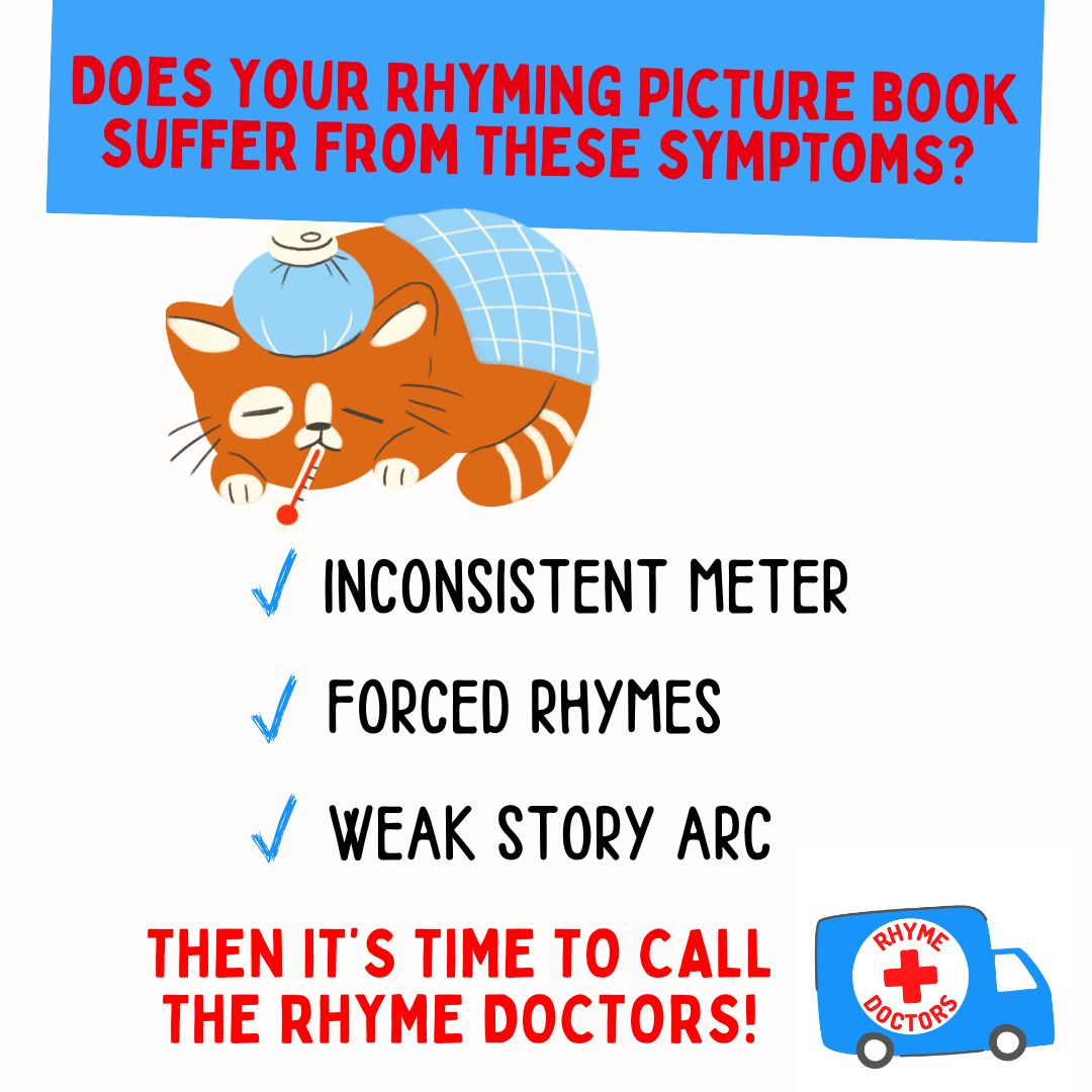The Rhyme Doctors (@rhymedoctors) on Twitter photo Children's book writers, feeling that summer writing flu? Schedule a manuscript check up with the RHYME DOCTORS. We'll get your rhyming or lyrical picture book in tip top shape! rhymedoctors.com <a href="/PatriciaToht/">Patricia Toht 📕</a> <a href="/Writer_Meyer/">Eileen R. Meyer</a> <a href="/Schaubwrites/">Michelle Schaub</a> <a href="/scbwi/">scbwi</a> Children's book writers, feeling that summer writing flu? Schedule a manuscript check up with the RHYME DOCTORS. We'll get your rhyming or lyrical picture book in tip top shape! rhymedoctors.com <a href="/PatriciaToht/">Patricia Toht 📕</a> <a href="/Writer_Meyer/">Eileen R. Meyer</a> <a href="/Schaubwrites/">Michelle Schaub</a> <a href="/scbwi/">scbwi</a>