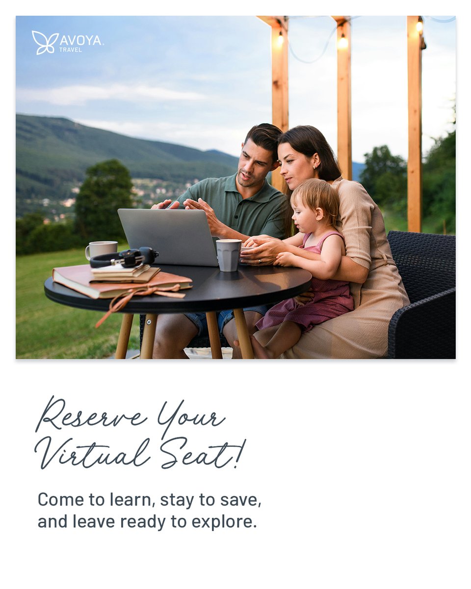 avoyatravel's tweet image. Something exciting is coming to your screen soon… 👀 An all-new Avoya #VirtualEvent with #ExclusiveOffers available only to attendees. Don’t miss your chance to save! Follow the link for more information and get ready to be inspired: bit.ly/4lqP4Zq . #TravelDeals