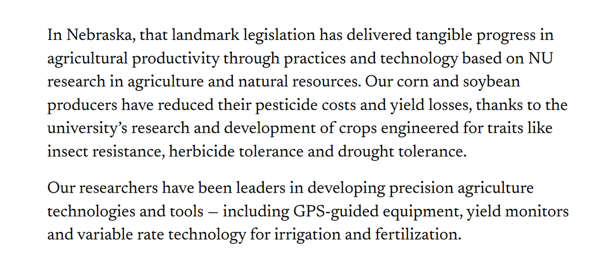 GeitnerSimmons's tweet photo. The federal government's partnership with universities to support research "has positioned the United States as a global leader across nearly every industry," writes Derek McLean, dean of our Agricultural Research Division. It's in the national interest to maintain that robust partnership, he writes in the @NE_Examiner 

@SenatorFischer @SenatorRicketts @USRepMikeFlood @RepAdrianSmith @RepDonBacon @UNL_IANR @UNLresearch  @UNL_BSE @UNL_AniSci 

https://t.co/bULUoERG3o