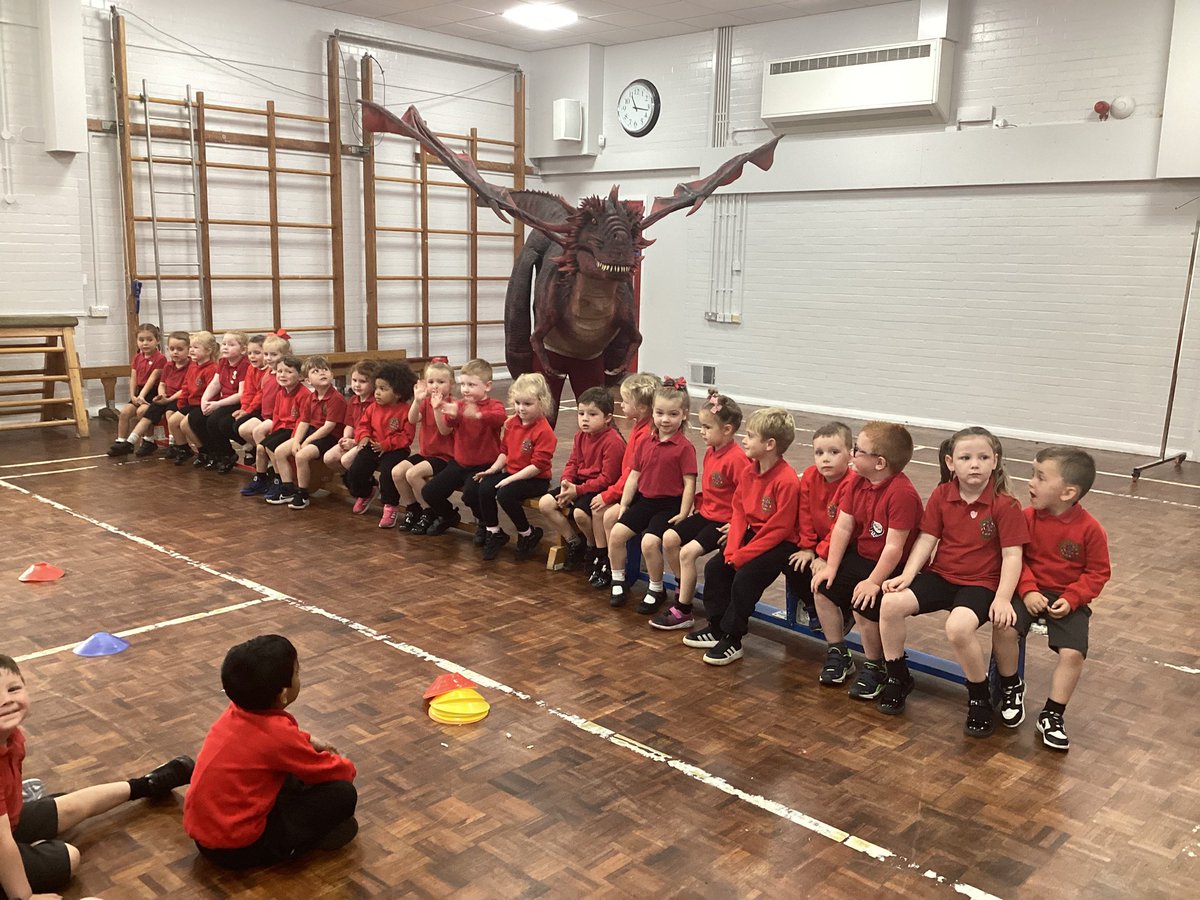 Nursery all enjoyed meeting Sol the dragon today .#teachrex