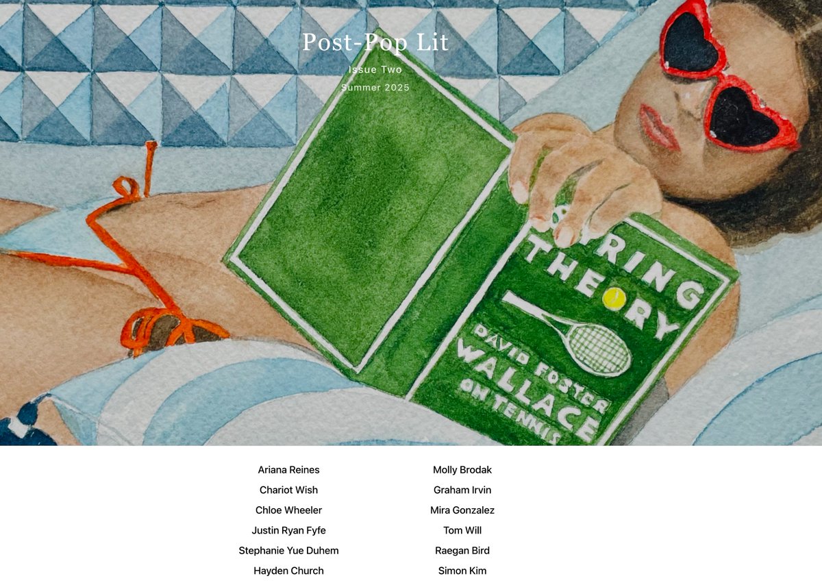 blakebutler's tweet photo. New MB work in a stacked and fantastic 2nd issue of Post Pop Lit (postpotlit dot com) https://t.co/VDFmHxuYC8