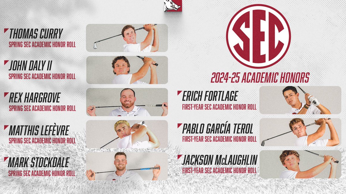 RazorbackMGolf's tweet image. 🐗⛳️📚
Congrats to our Razorbacks for getting it done in the classroom. #WPS