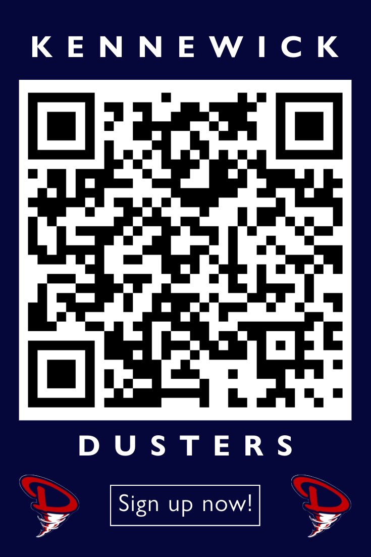 Tryouts are set! Please fill out the Google Form attached to the QR code so we can plan for numbers.

For more information please email Kennewickdustera0@gmail.com