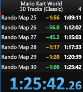 Première tentative sur le Speedrun de Mario Kart World, c'est assez cool à faire, pas trop long mais les bots restent des Fdp...
