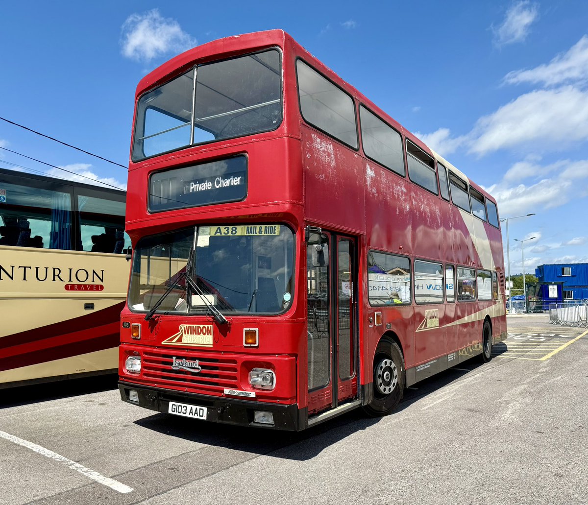 More Gardner power today.  Privately owned G103AAD comes out of retirement to help out at Glastonbury.  It’s a hard weeks work for it!