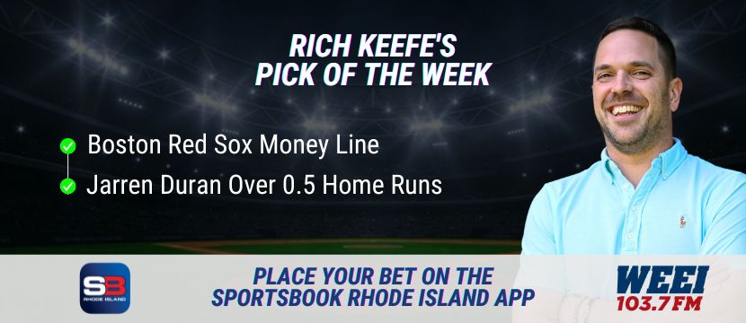 Sportsbook Rhode Island (@sb_rhodeisland) on Twitter photo 🚨 <a href="/Keefe21/">Rich Keefe</a> Pick of the Week 🚨
⚾ Boston Money Line
⚾ J. Duran to Hit a Home Run
Currently at +721. Odds subject to change. 🚨 <a href="/Keefe21/">Rich Keefe</a> Pick of the Week 🚨
⚾ Boston Money Line
⚾ J. Duran to Hit a Home Run
Currently at +721. Odds subject to change.
