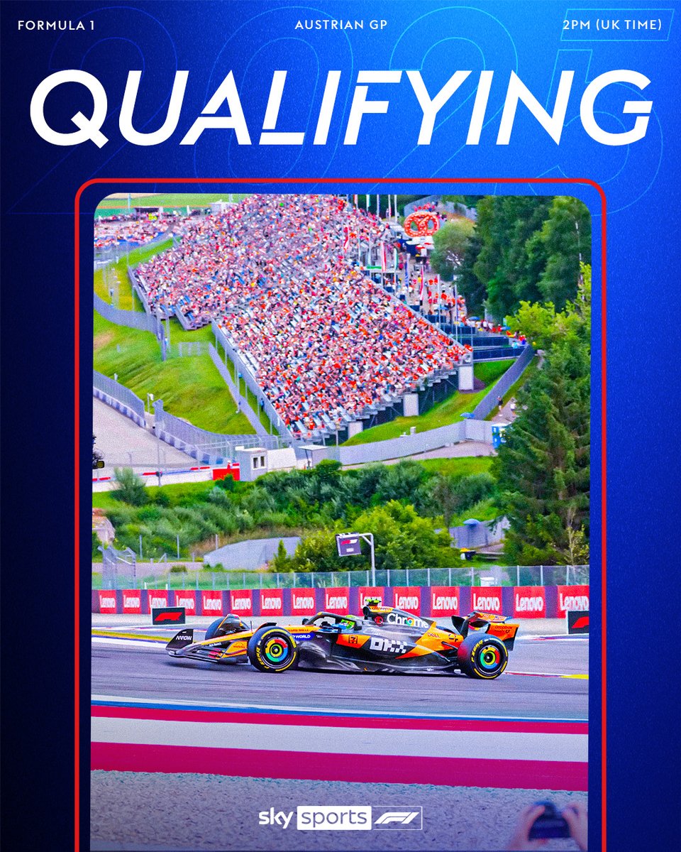 Don’t miss qualifying for the Austrian Grand Prix! Watch the build up from 2pm🚨