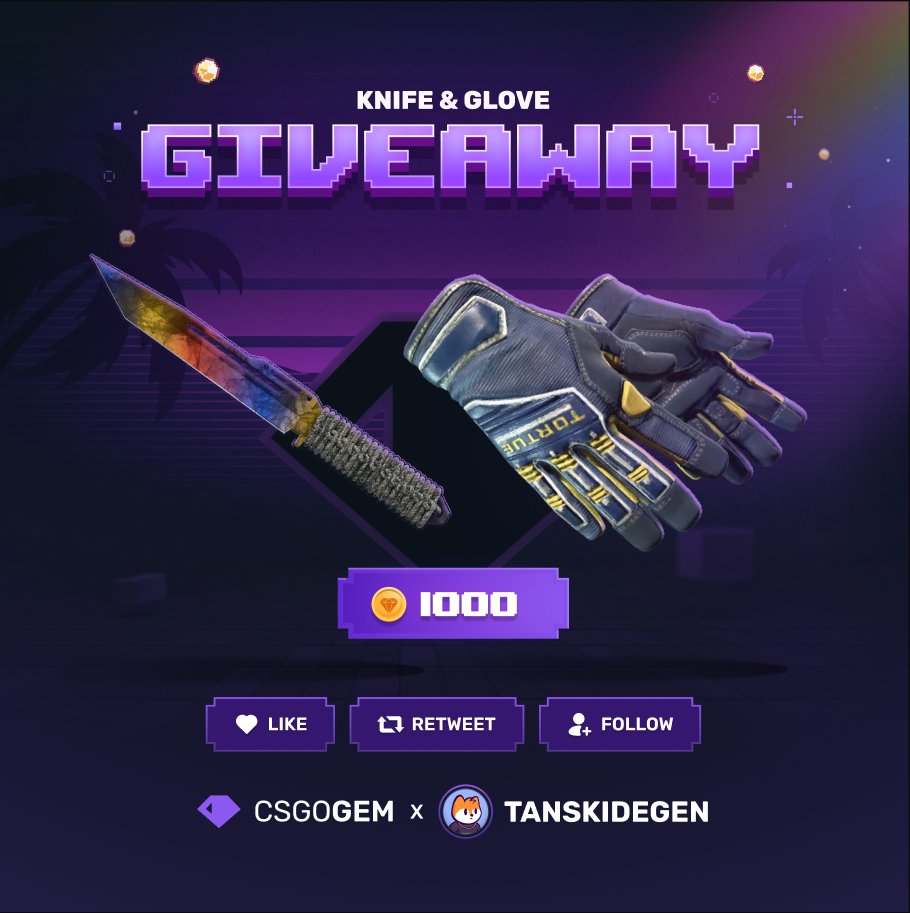 tanskidegen's tweet photo. TANSKIDEGEN &amp; @CSGOGemcom GIVEAWAY!
HOW TO ENTER:
FOLLOW ME LIKE RETWEET AND TAG 2 FRIENDS!
join https://t.co/xPVCxBP1KV to claim prizes
use code tanskidegen on csgogem
https://t.co/fyWvbAEEzw
2 WINNERS WILL BE ROLLED ON JULY 7TH
1 SKIN EACH OR 500 COIN TIP ON SITE :) https://t.co/gvlZMcLN5f