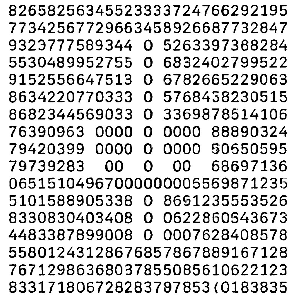 AlokCeo's tweet photo. @elonmusk Another 422 digit prime number with a cross pattern 😊 https://t.co/XqGMOtuozB