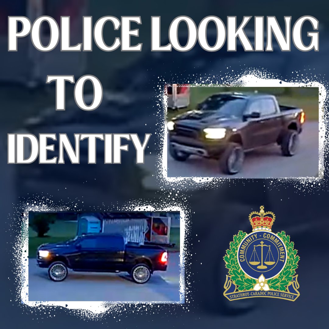 🚨 Can you help?

SCPS is looking to ID the owner of this vehicle — a newer model Dodge Ram, lifted with aftermarket rims &amp; wheels.

Info? Call 519-245-1250 or remain anonymous via Crime Stoppers.

#SCPS #StrathroyCaradoc #CrimeStoppers #CommunityHelp
