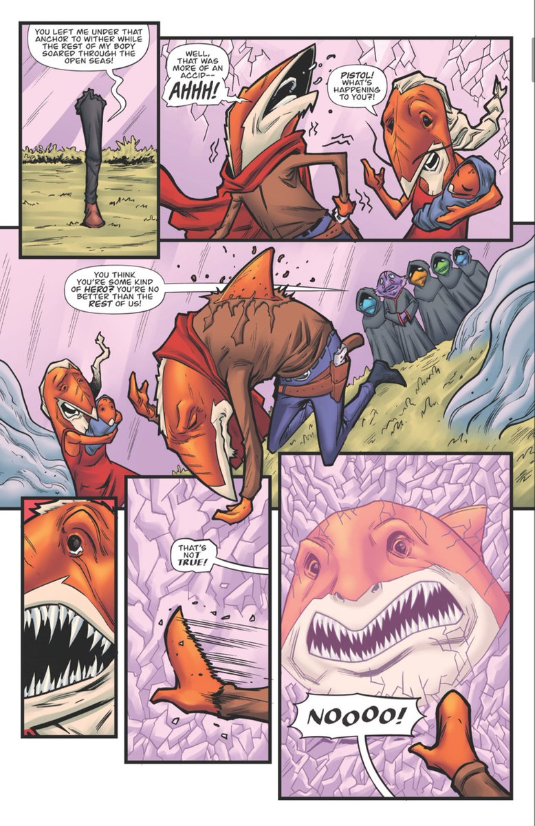 Check out the first three pages of Pistol Shrimp #3. This issue dives a little deeper into who Pistol Shrimp really is.