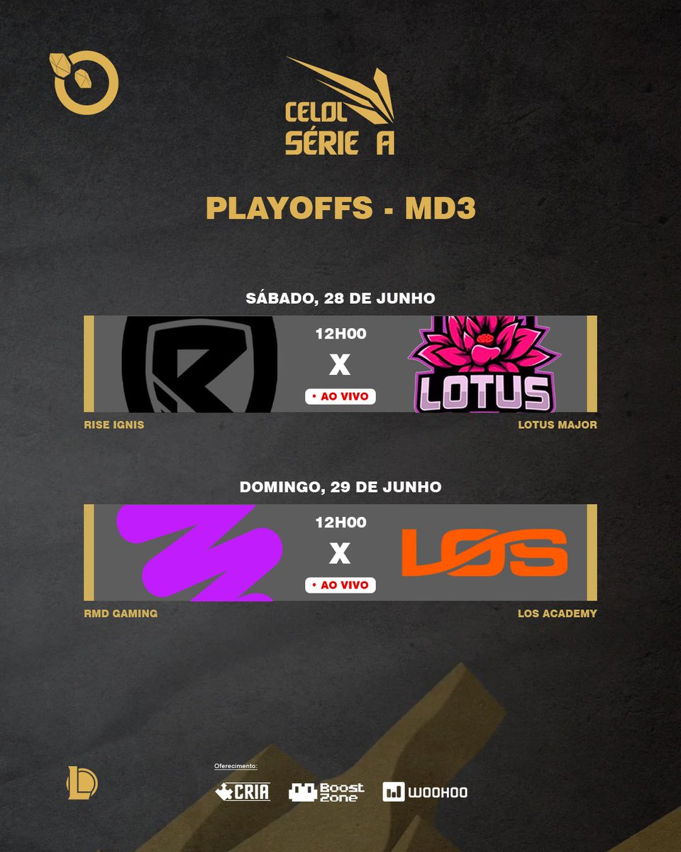 Liga GG (@ligagg_) on Twitter photo CELOL SÉRIE A - Voltamos amanhã GG LÔVERS!!
Valendo A VIDA na competição a <a href="/RiseGamingBR/">Rise Gaming</a> x <a href="/lotussagain/">Lotus E-Sports</a> pela Chave INFERIOR!
Na grande final da Chave SUPERIOR <a href="/rmd_rise/">RMD Gaming</a> x <a href="/losgrandesgg/">LØS</a> vai ser JOGAÇOOOOO!!
Jogos ao VIVO twitch.tv/ligagg_ CELOL SÉRIE A - Voltamos amanhã GG LÔVERS!!
Valendo A VIDA na competição a <a href="/RiseGamingBR/">Rise Gaming</a> x <a href="/lotussagain/">Lotus E-Sports</a> pela Chave INFERIOR!
Na grande final da Chave SUPERIOR <a href="/rmd_rise/">RMD Gaming</a> x <a href="/losgrandesgg/">LØS</a> vai ser JOGAÇOOOOO!!
Jogos ao VIVO twitch.tv/ligagg_