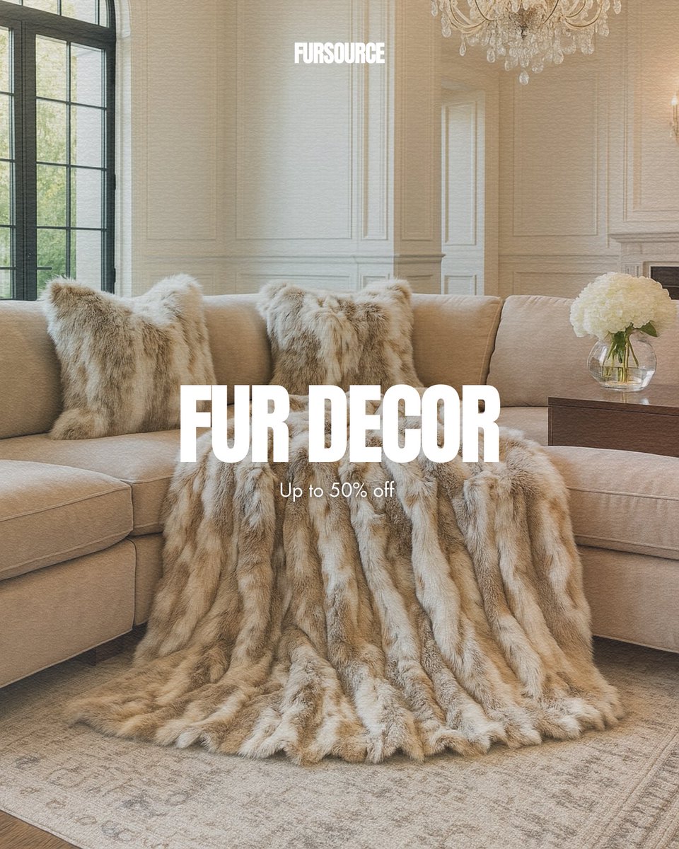 Fur coats. Fur décor. Fur everything.⁠
Now up to 50% off at Fur Source.