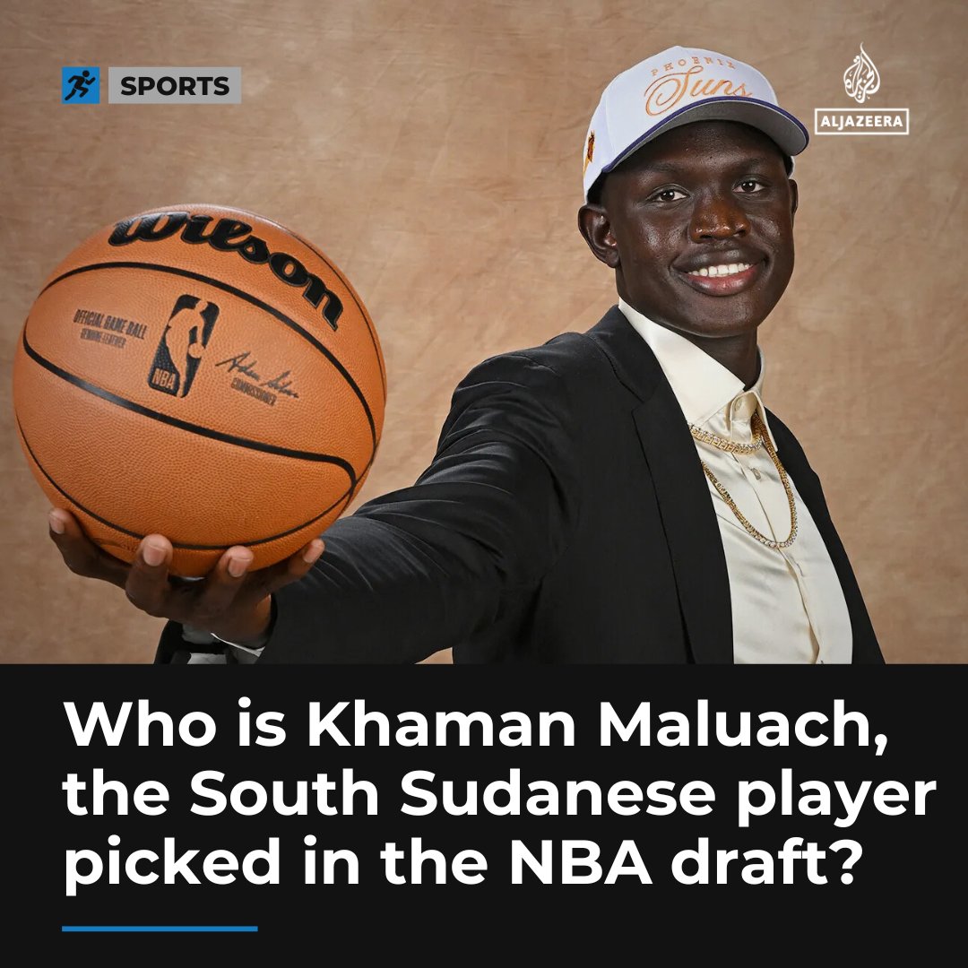 "I’m here representing the whole continent of Africa."

Khaman Maluach has been selected by the Houston Rockets as the 10th pick of the 2025 NBA Draft. Here's all you need to know about the South Sudanese player aje.io/2lmvdt