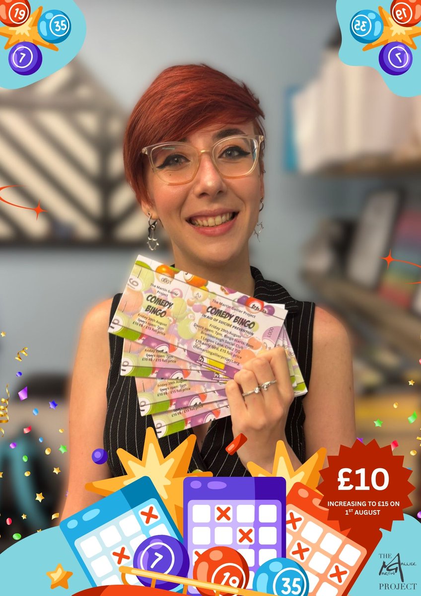 🎱 Tickets for our Comedy Bingo Night are here!!!

Physical tickets can now be purchased at our New Ferry base or from Bromborough Social Club.

Or purchase online - shorturl.at/Ow1QH

Get yours before August 1st, for just £10. 🖤