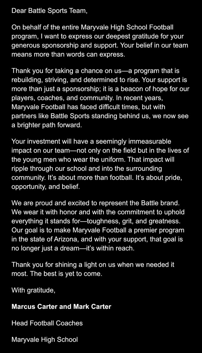 Maryvale High School Football tweet media