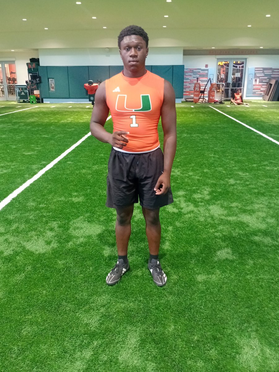 dejonsmith201's tweet image. What a outstanding camp at UM. I want to thank HeadCoach Mario Cristobal @HRecruting for a great camp & big thanks to Coaches LB's @cjhetherman & DB's @ZacEtheridge4
If possible Coaches where can find my camp #'s & measurables