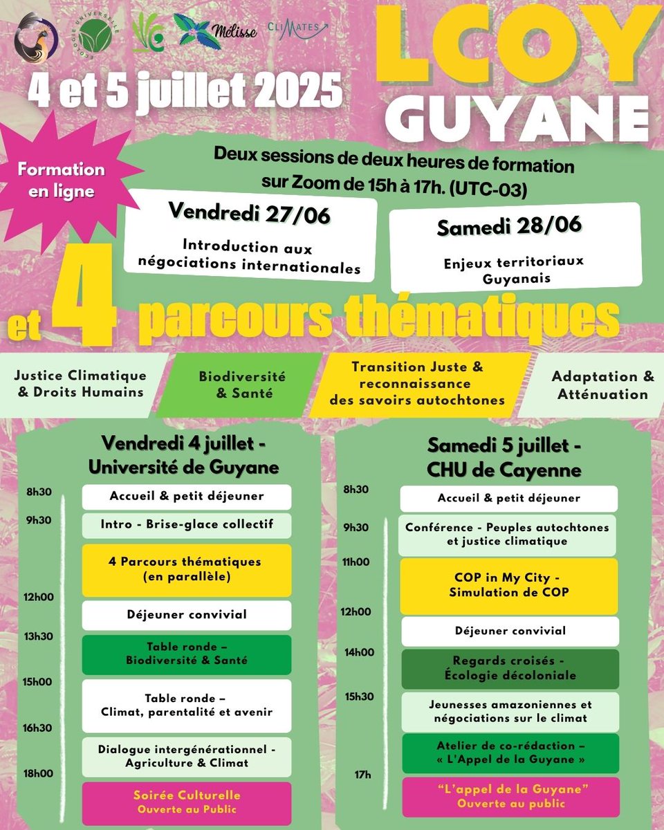 POURQUOI FAIRE UNE LCOY EN GUYANE ? 

📣 Jeunes de Maripasoula &amp; Papaïchton  !

👉 Rejoins la Local Conference of Youth - Guyane !

🌟 À la fin, 5 jeunes seront sélectionnés pour la COP30 à Belém, au Brésil 🇧🇷

📲 INSCRIPTION en bio

#LCOYGuyane2025